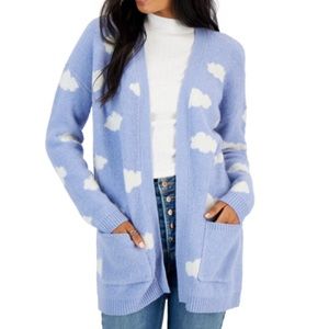 Hippie Rose Cloud Print Cozy Cardigan